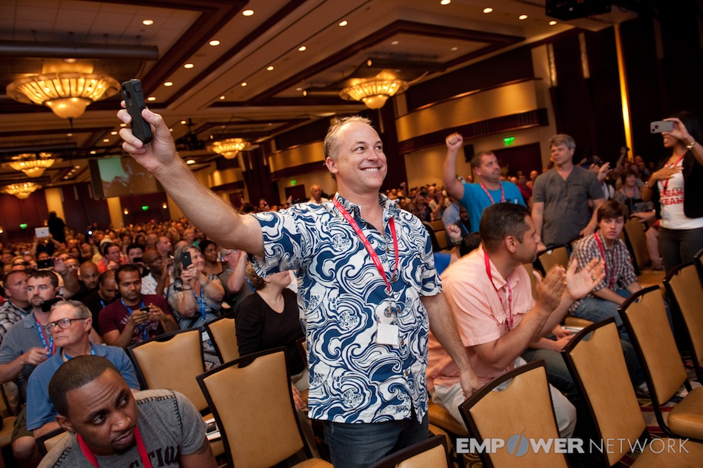 The crowd on its feet during a session at the Atlanta event, June 2012