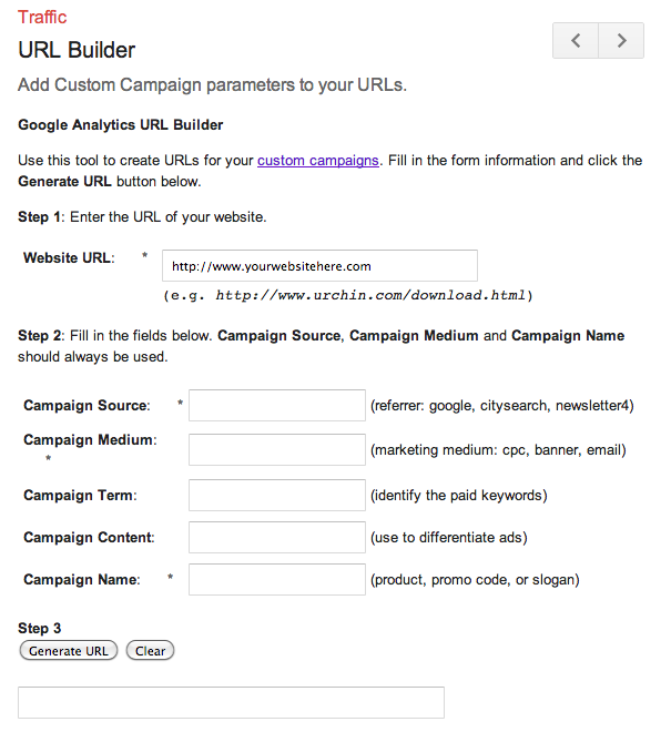 website url Google Analytics Social